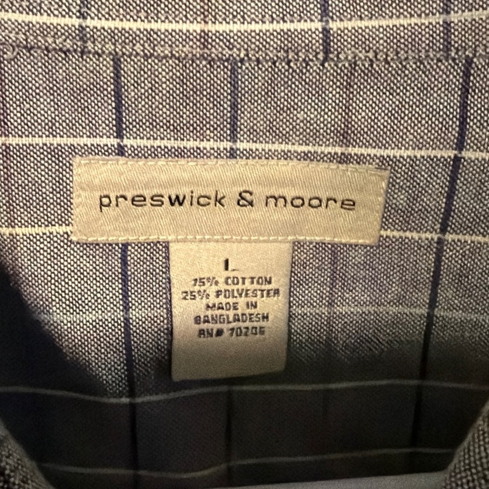 Preswick & Moore Checkered Shirt in Black and Gray